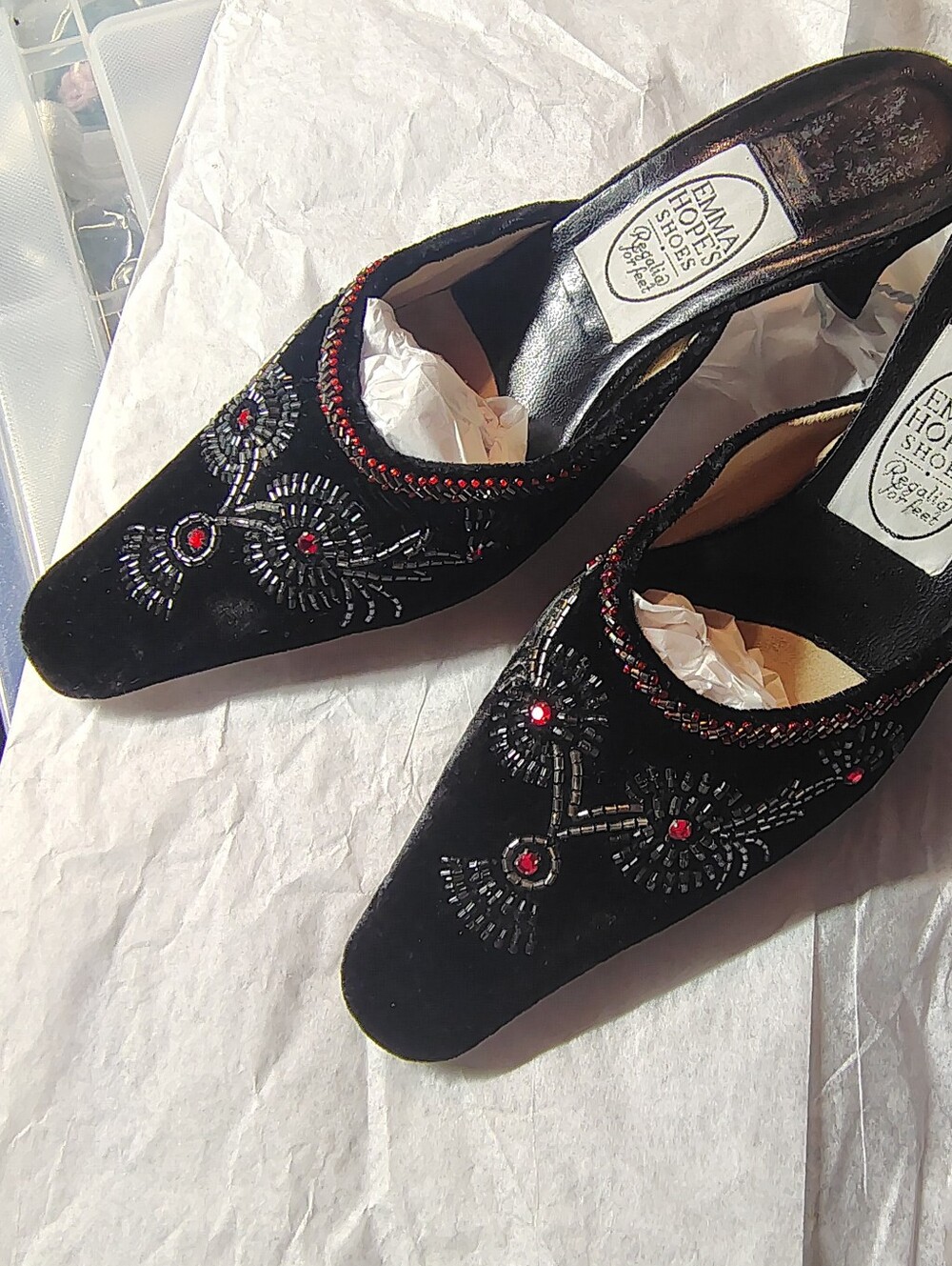 Emma Hope's Velvet Sequin Mule - NWOB 7/37 - Picture 6 of 7